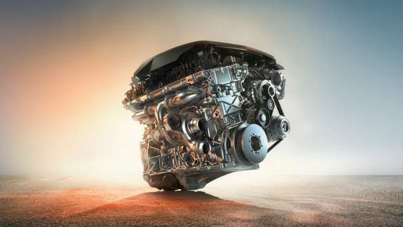 Motor de gasolina M TwinPower Turbo de 6 cilindros del BMW M240i Coupé Motor de gasolina M TwinPower Turbo de 6 cilindros del BMW M240i Coupé F22 2017 Sunset Orange metálico