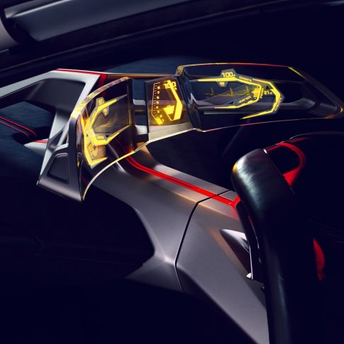 BMW Vision M NEXT, Interior BMW Vision M NEXT, Interior, Boost Pod, Pantalla curva Glass Display